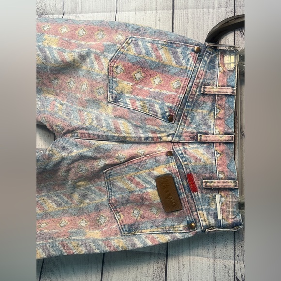 Vintage rare Wrangler Multicolor Straight Leg Jeans - Picture 2 of 4